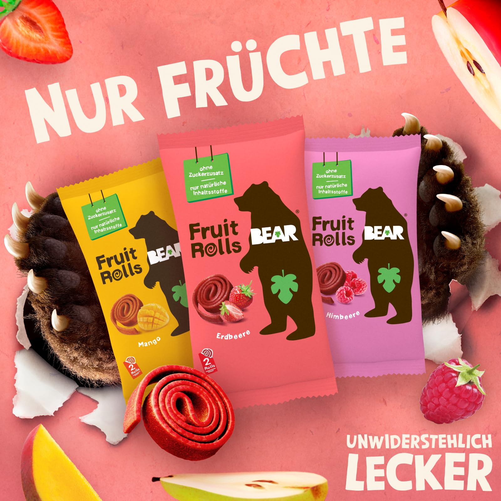 bear-fruchtrollen-mixbox-erdbeere-himbeere-mango-24-x-20-g-480-g-100-frucht image 2