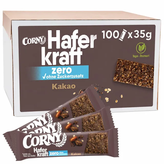 corny-haferkraft-kakao-zero-haferriegel-100-x-35-g-ohne-zuckerzusatz image 1