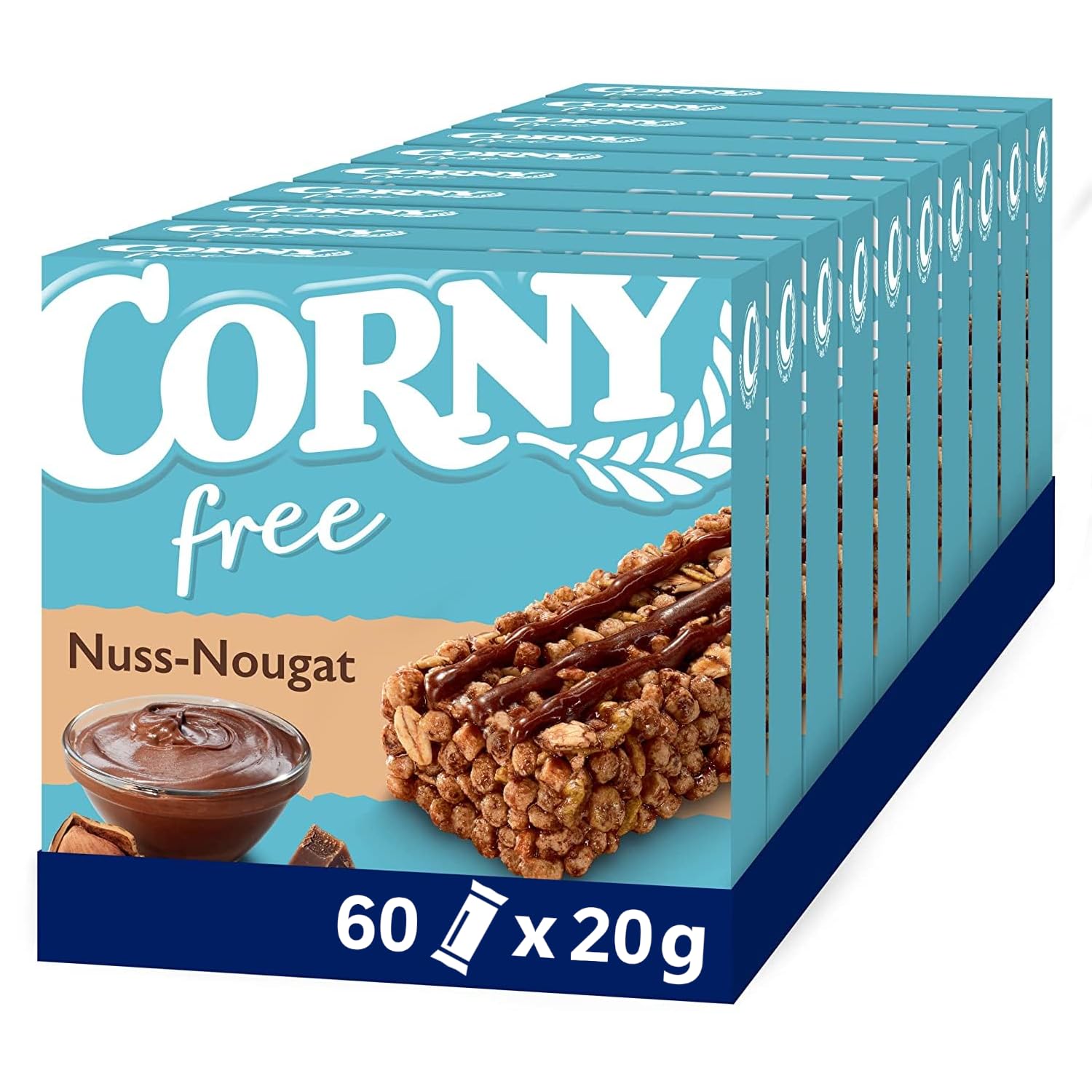corny-free-m-sliriegel-nuss-nougat-ohne-zuckerzusatz-60-x-20-g image 1