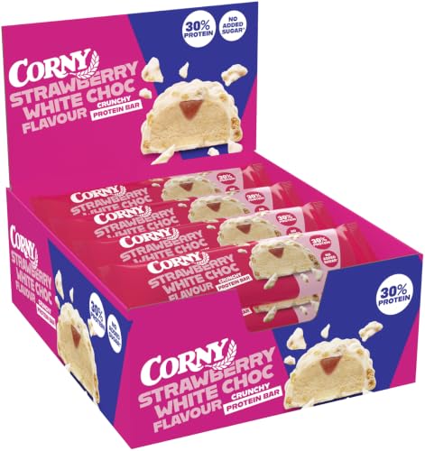corny-protein-crunchy-strawberry-white-choc-12x45g-30-protein image 2