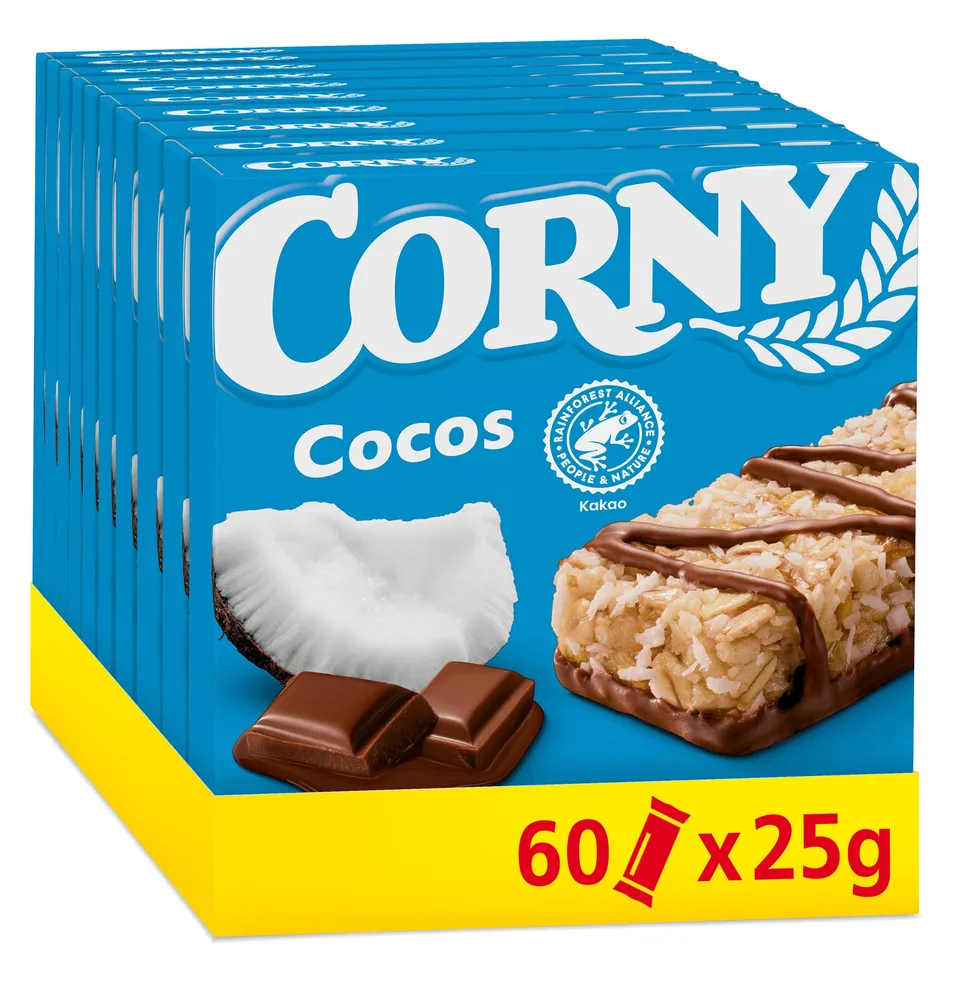 corny-cocos-m-sliriegel-kokos-vollmilchschokolade-60-x-25-g image 1