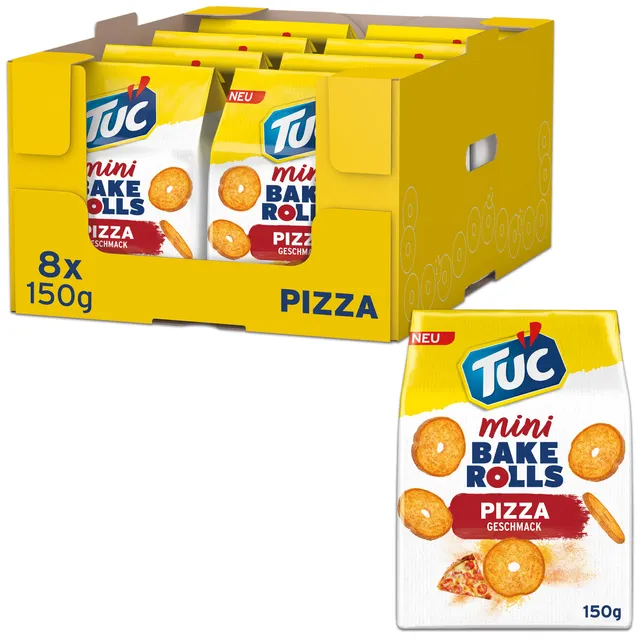 tuc-mini-bake-rolls-pizza-brotchips-8-x-150-g-vorratspack image 1