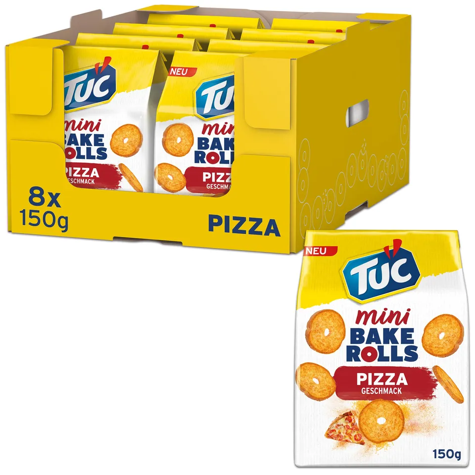tuc-mini-bake-rolls-pizza-brotchips-8-x-150-g-vorratspack image 1
