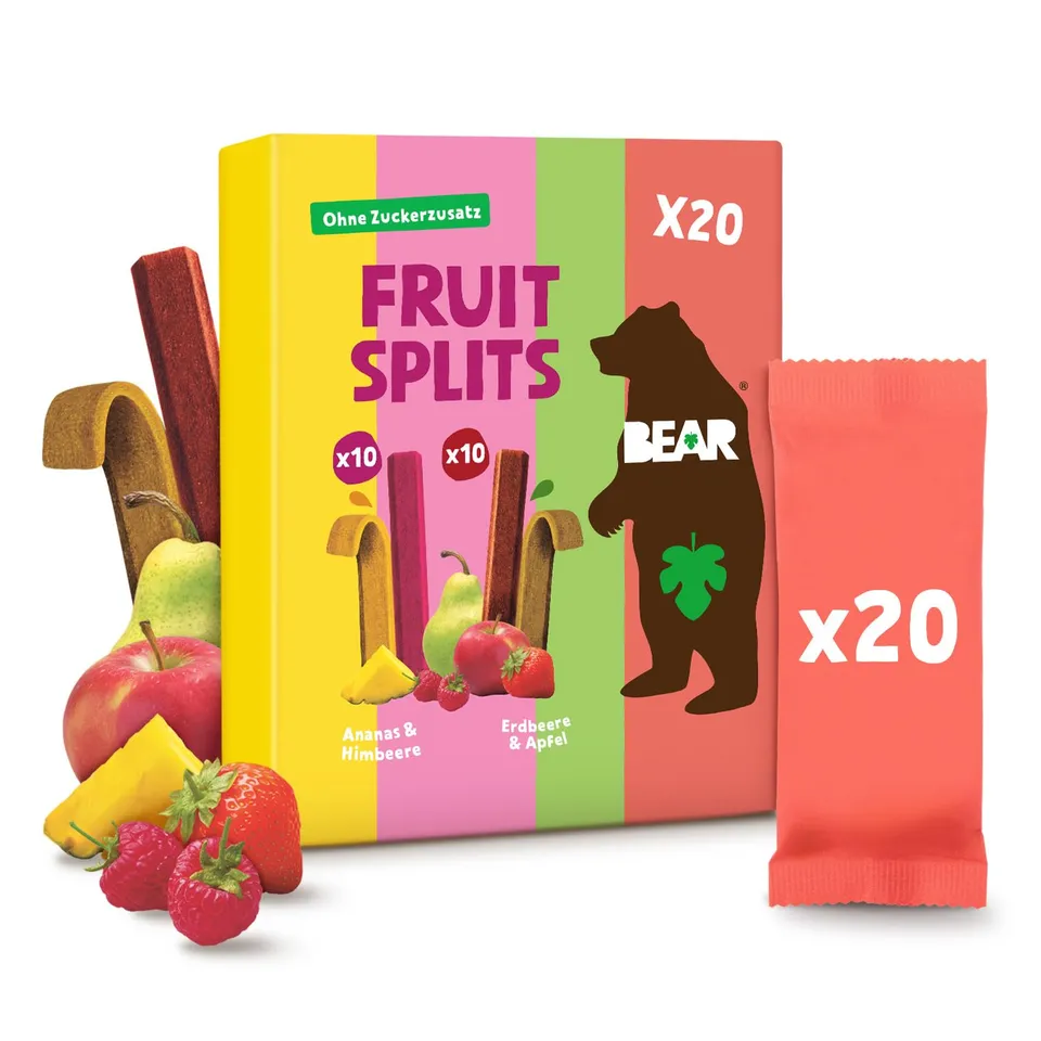bear-fruit-splits-mixbox-frucht-snack-20-x-20-g-400-g-100-frucht-ohne-zuckerzusa image 1