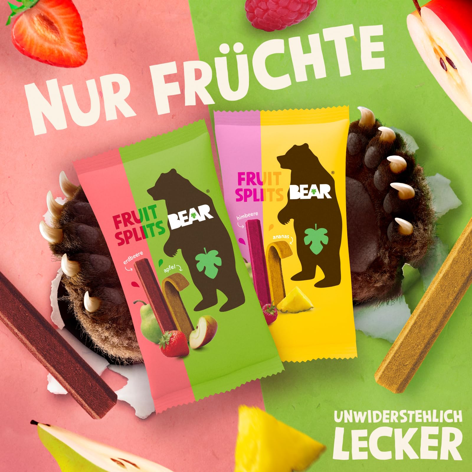 bear-fruit-splits-mixbox-frucht-snack-20-x-20-g-400-g-100-frucht-ohne-zuckerzusa image 2