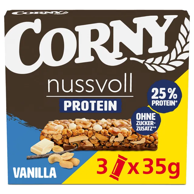 corny-nussvoll-protein-vanilla-nussriegel-3-x-35-g-25-protein image 1