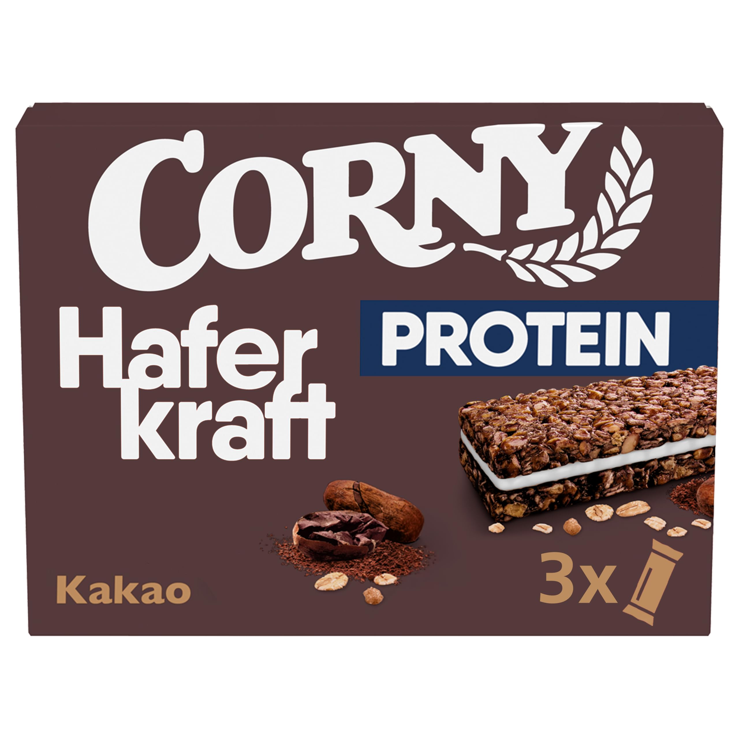 corny-haferkraft-protein-kakao-haferriegel-3x40g image 1