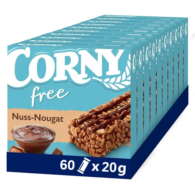 corny-free-m-sliriegel-nuss-nougat-ohne-zuckerzusatz-60-x-20-g image 1