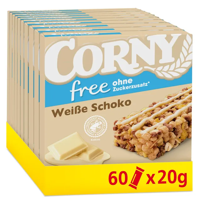 corny-free-m-sliriegel-wei-e-schoko-ohne-zuckerzusatz-60-x-20-g image 1