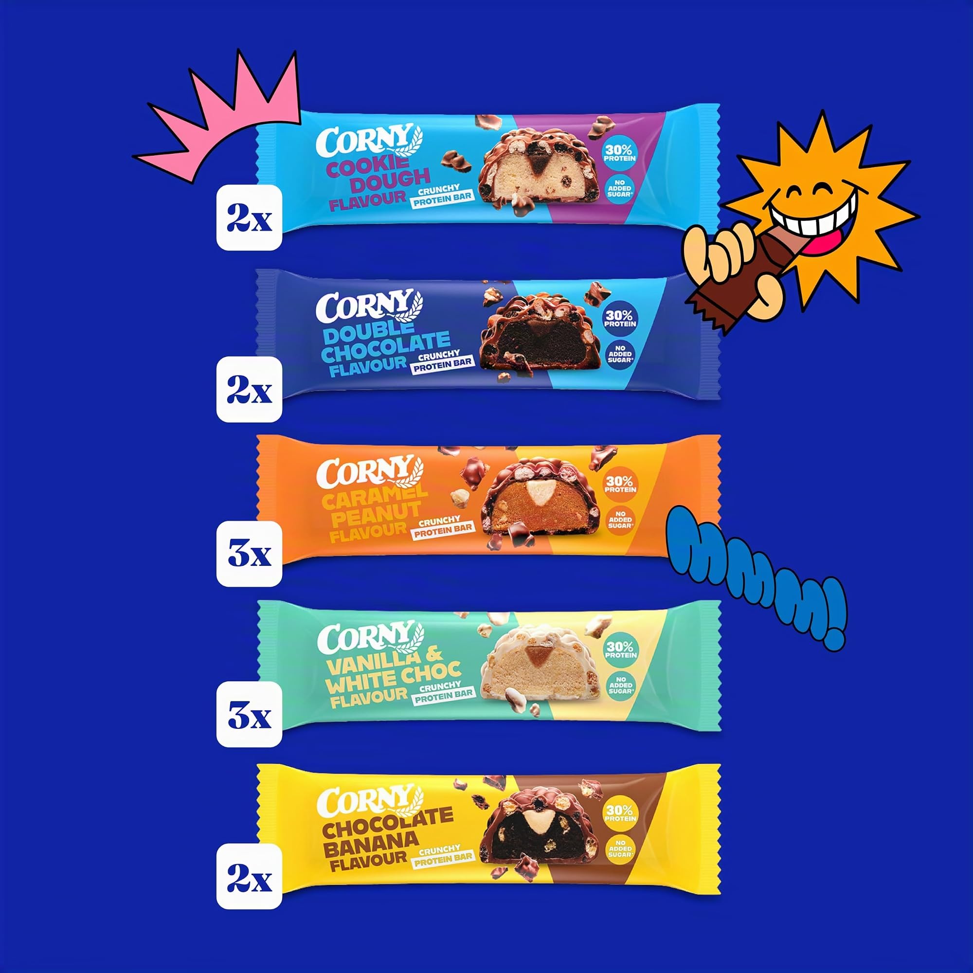corny-protein-crunchy-mix-pack-30-protein-12-x-45-g image 3