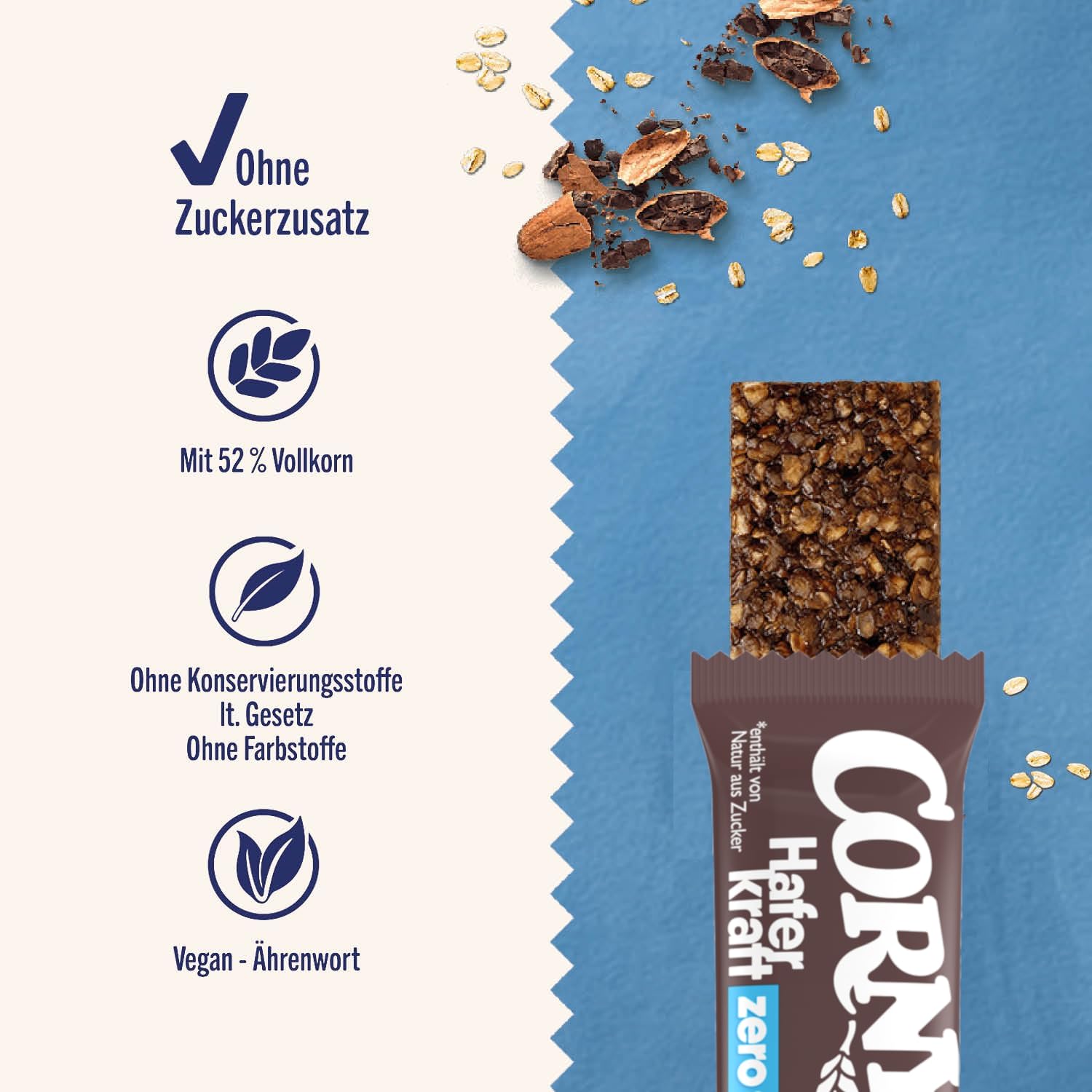 corny-haferkraft-kakao-zero-haferriegel-100-x-35-g-ohne-zuckerzusatz image 3